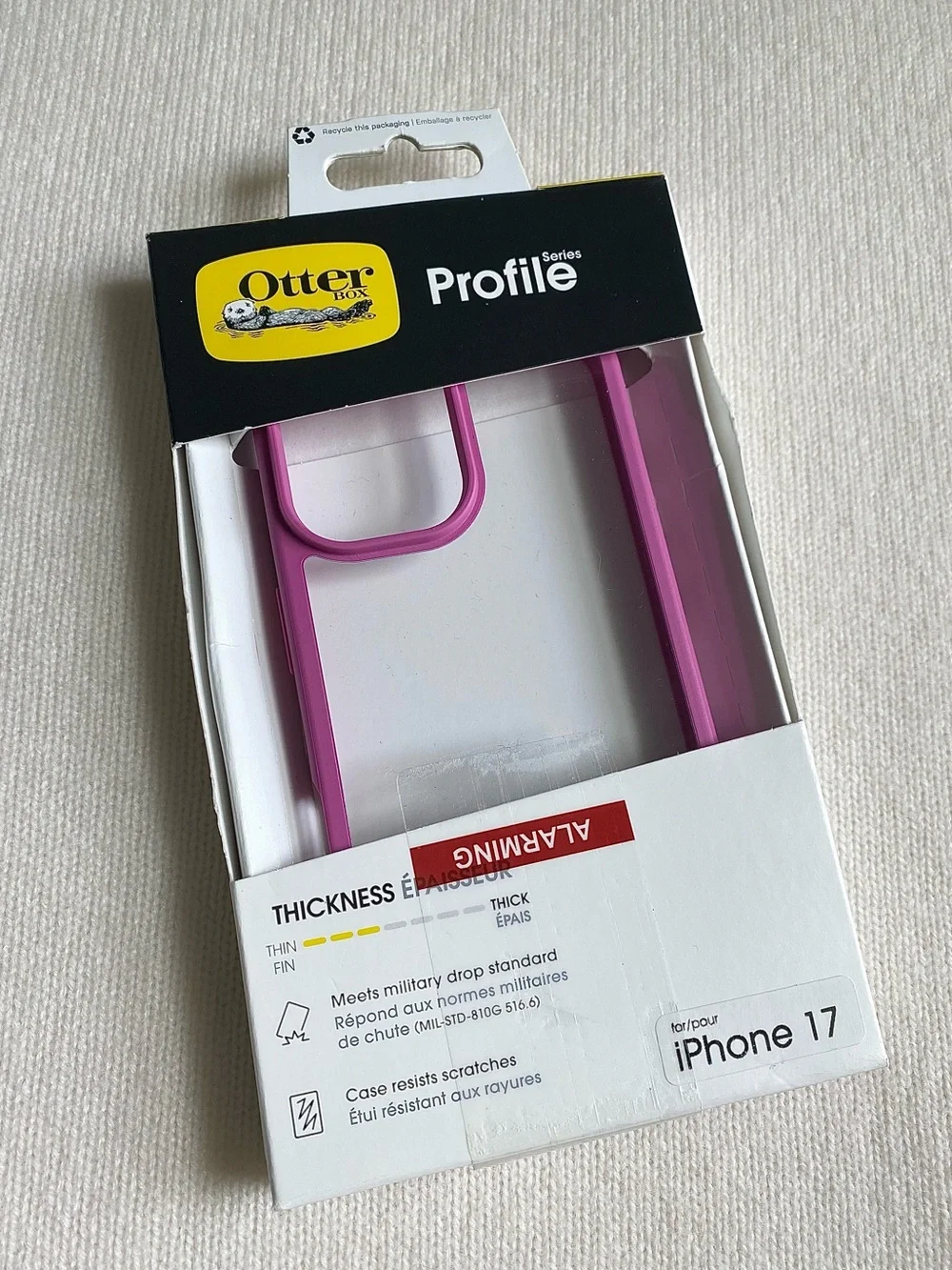 OTTERBOX PROFILE SERIES SLIM PROTECTIVE iPHONE 17 SMARTPHONE CASE Pink